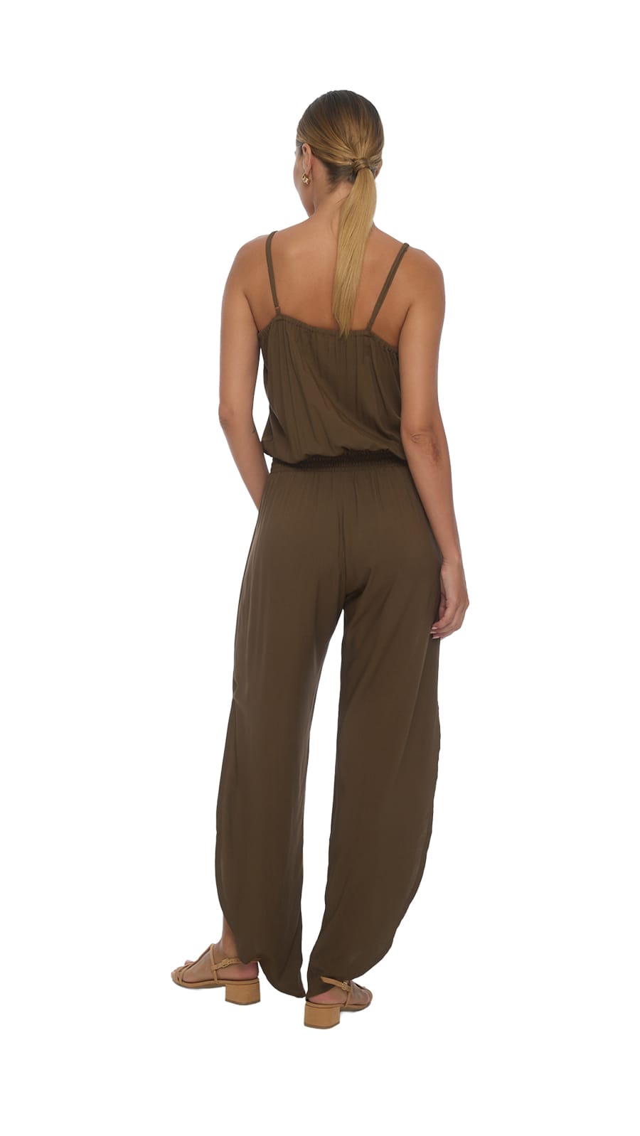 khushclothing DRESSES Olea Jumpsuit - Solid Brown