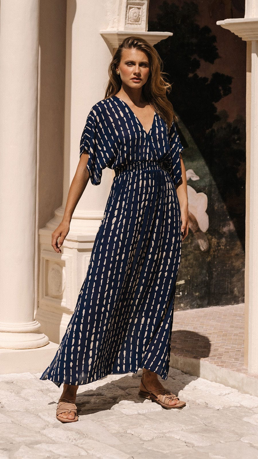 khushclothing DRESSES Poppy Serenity Maxi Dress - Current Navy