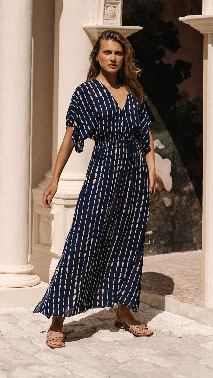 khushclothing DRESSES Poppy Serenity Maxi Dress - Current Navy