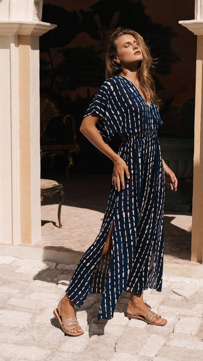 khushclothing DRESSES Poppy Serenity Maxi Dress - Current Navy