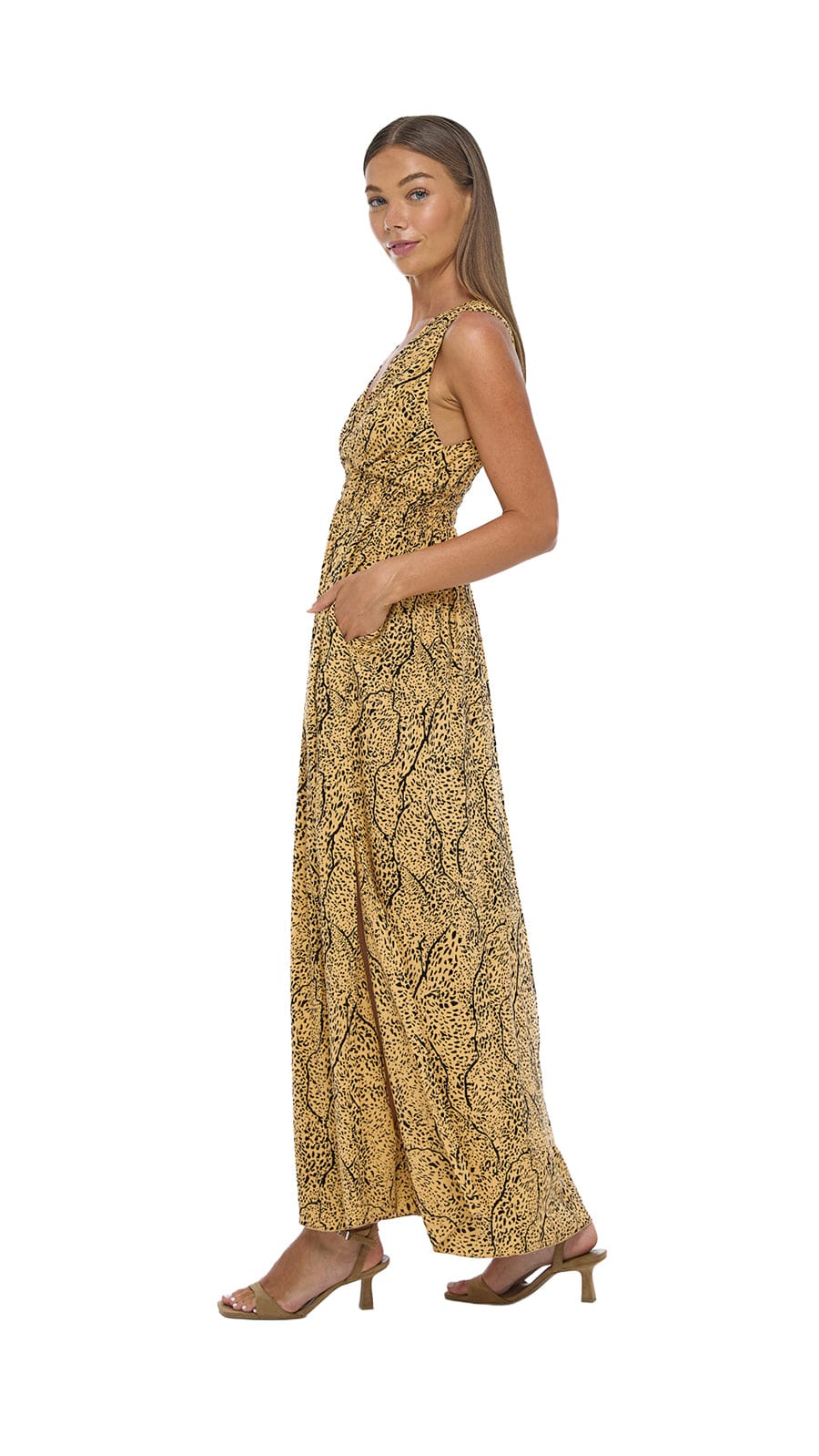 khushclothing DRESSES Rayna Sky Maxi Dress - Savanae Nude