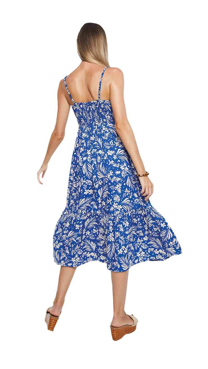 khushclothing DRESSES Resort Kami Midi Dress - Hula Sapphire