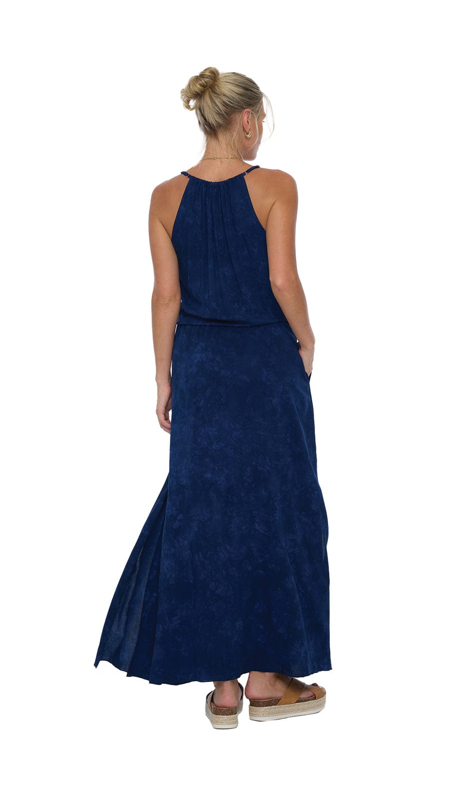 khushclothing DRESSES Solene Coastal Maxi Dress - Hazy Navy