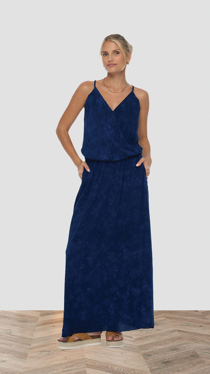 khushclothing DRESSES Solene Coastal Maxi Dress - Hazy Navy