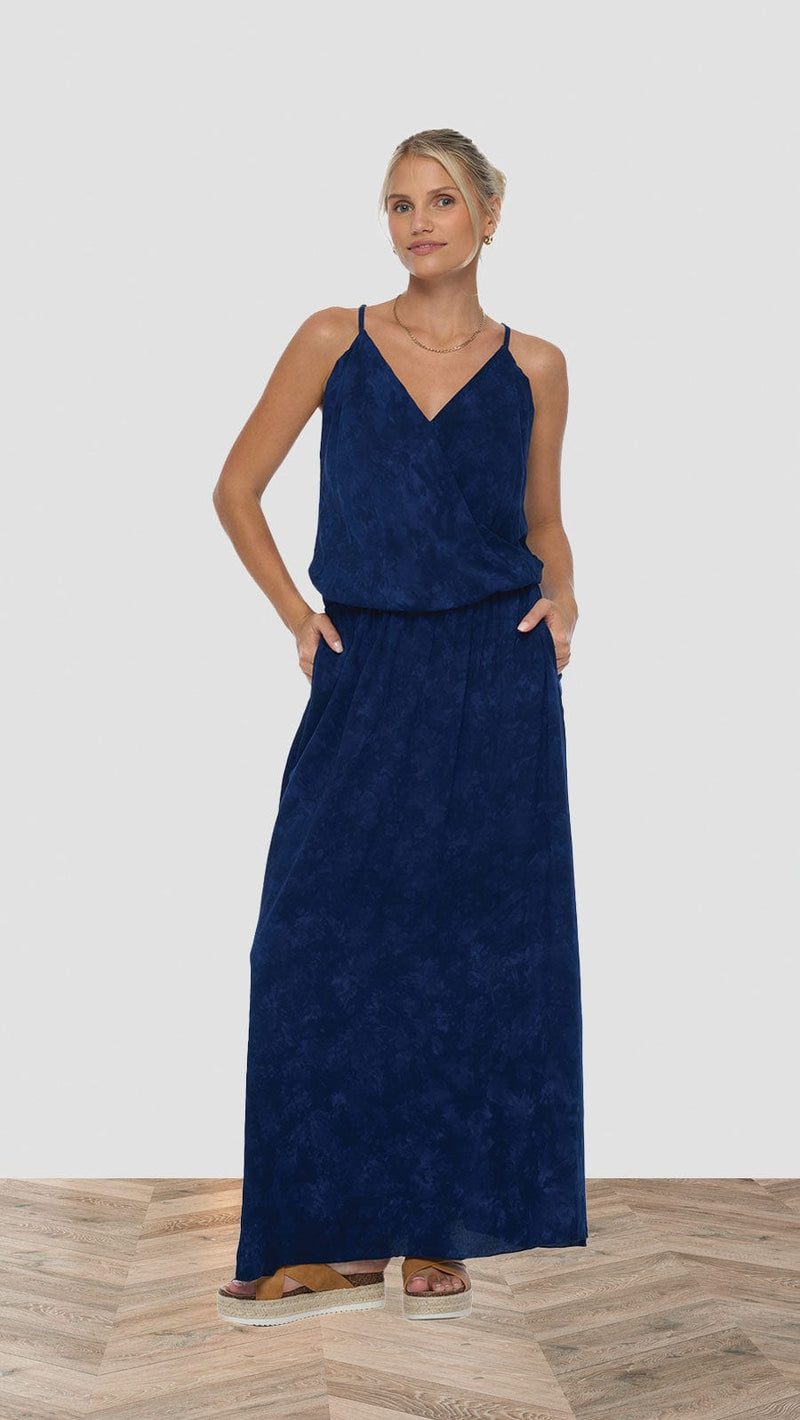 khushclothing DRESSES Solene Coastal Maxi Dress - Hazy Navy