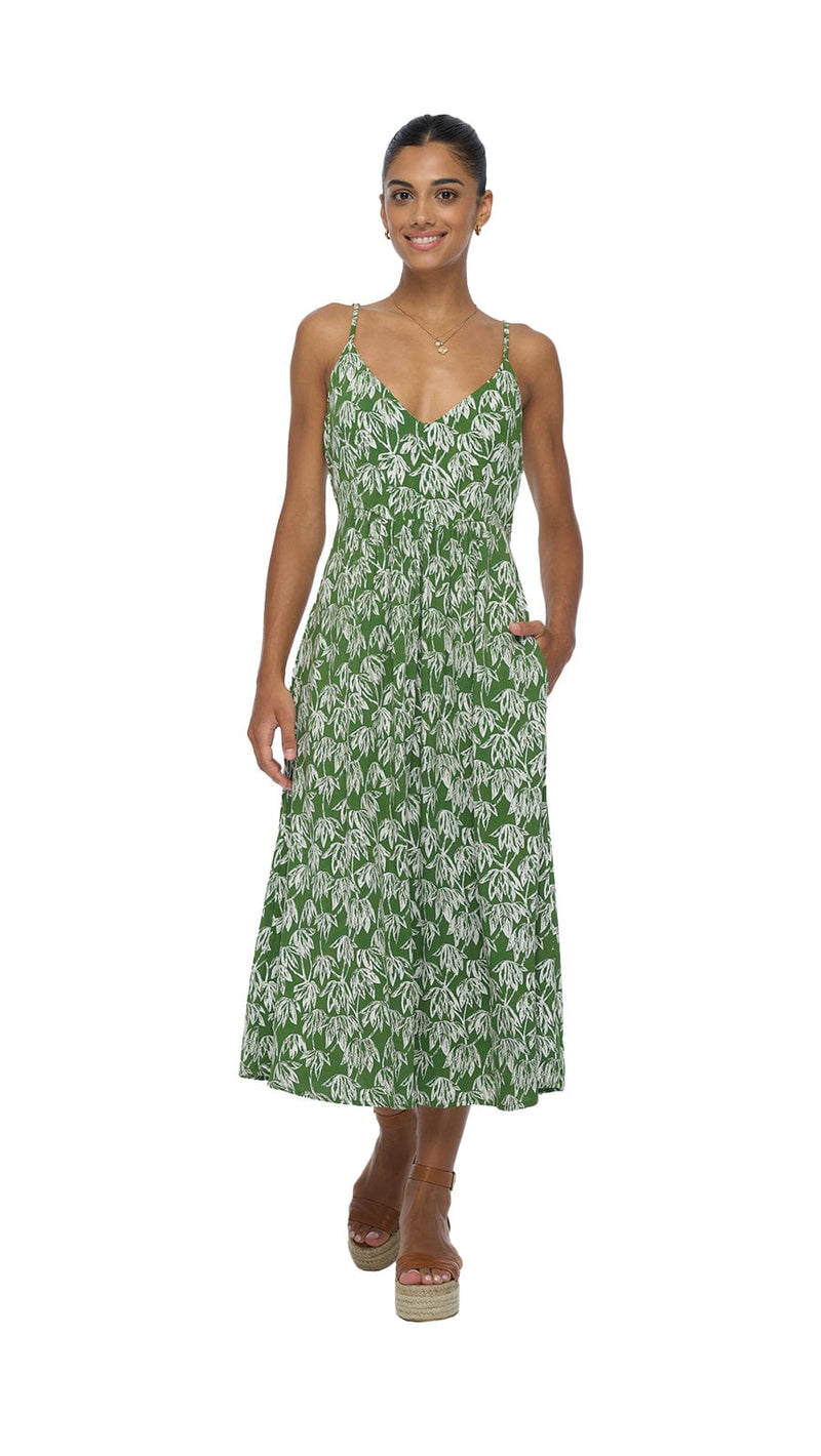 khushclothing DRESSES Soller Mio Midi Dress - Canopy Green