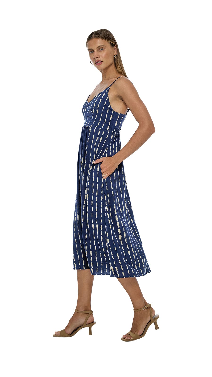 khushclothing DRESSES Soller Mio Midi Dress - Current Navy