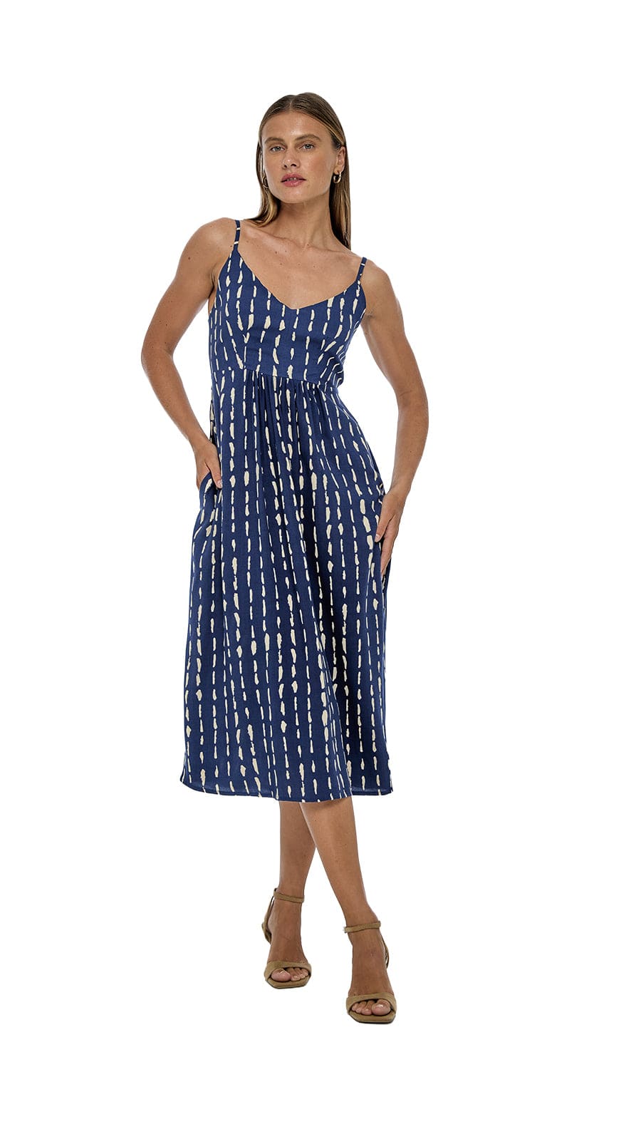 khushclothing DRESSES Soller Mio Midi Dress - Current Navy