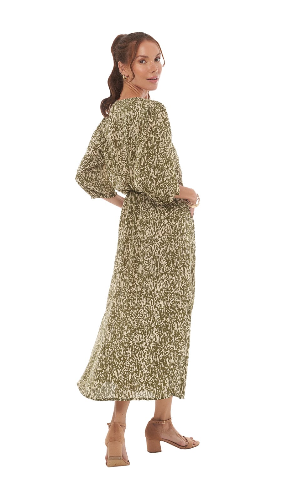 khushclothing DRESSES Sunray Koa Midi Dress - Woodsy Chive