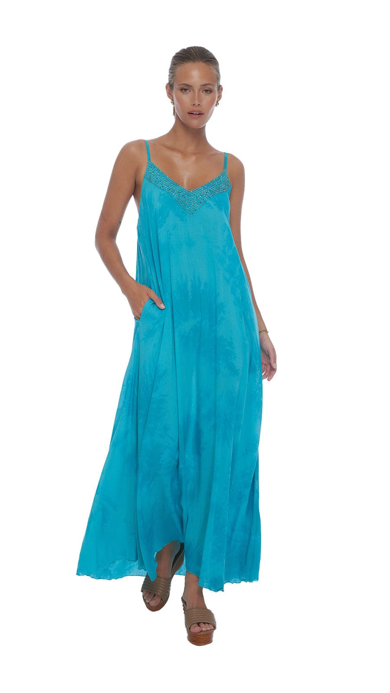 khushclothing DRESSES Tahiti Dream Maxi Dress - Murky Aquamarine