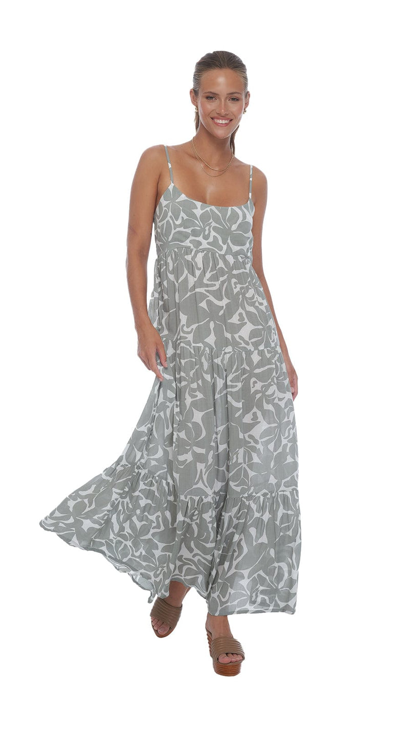 khushclothing DRESSES The Lifestyle Heiva Maxi Dress - Frangipani Silver