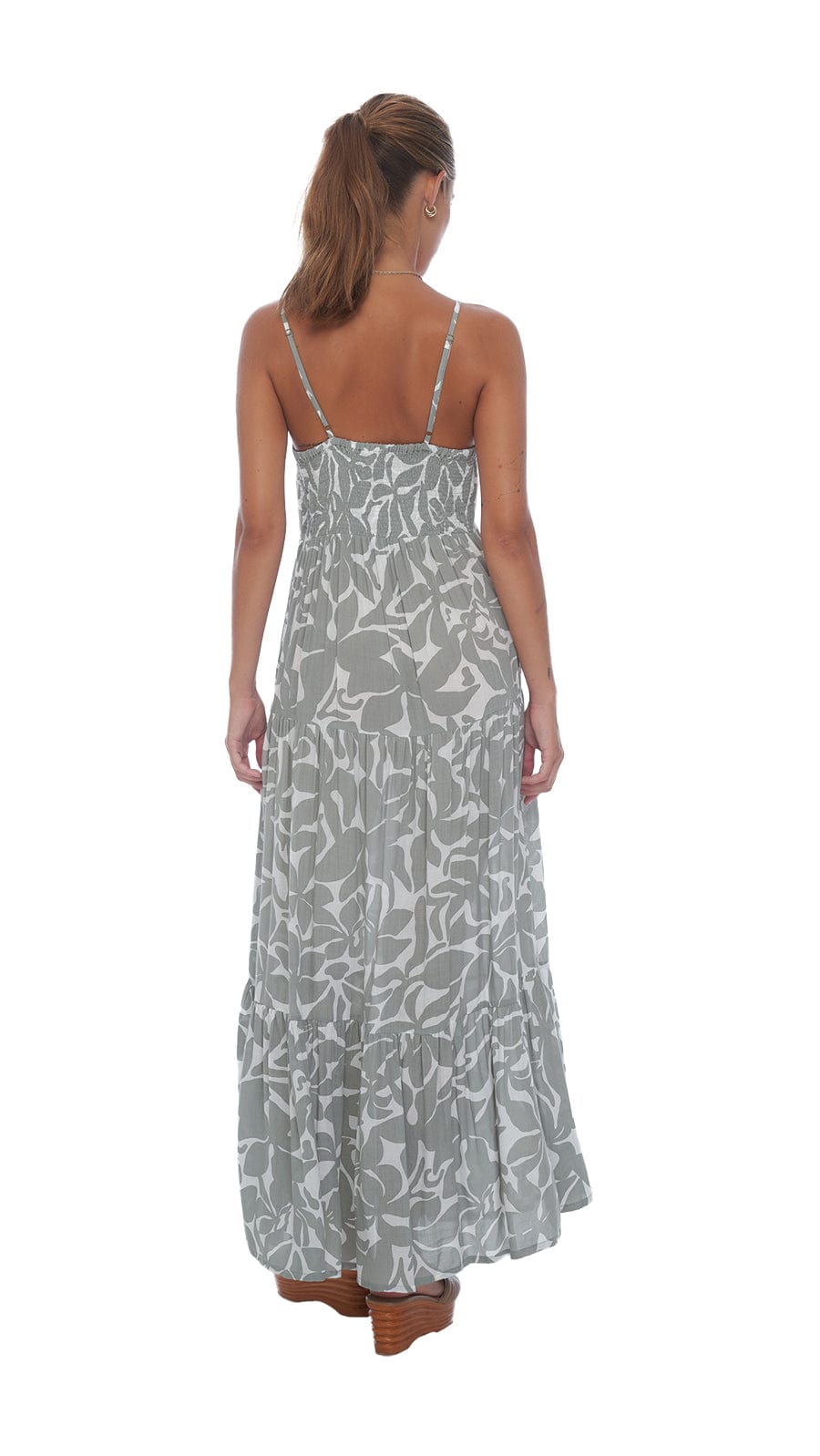 khushclothing DRESSES The Lifestyle Heiva Maxi Dress - Frangipani Silver
