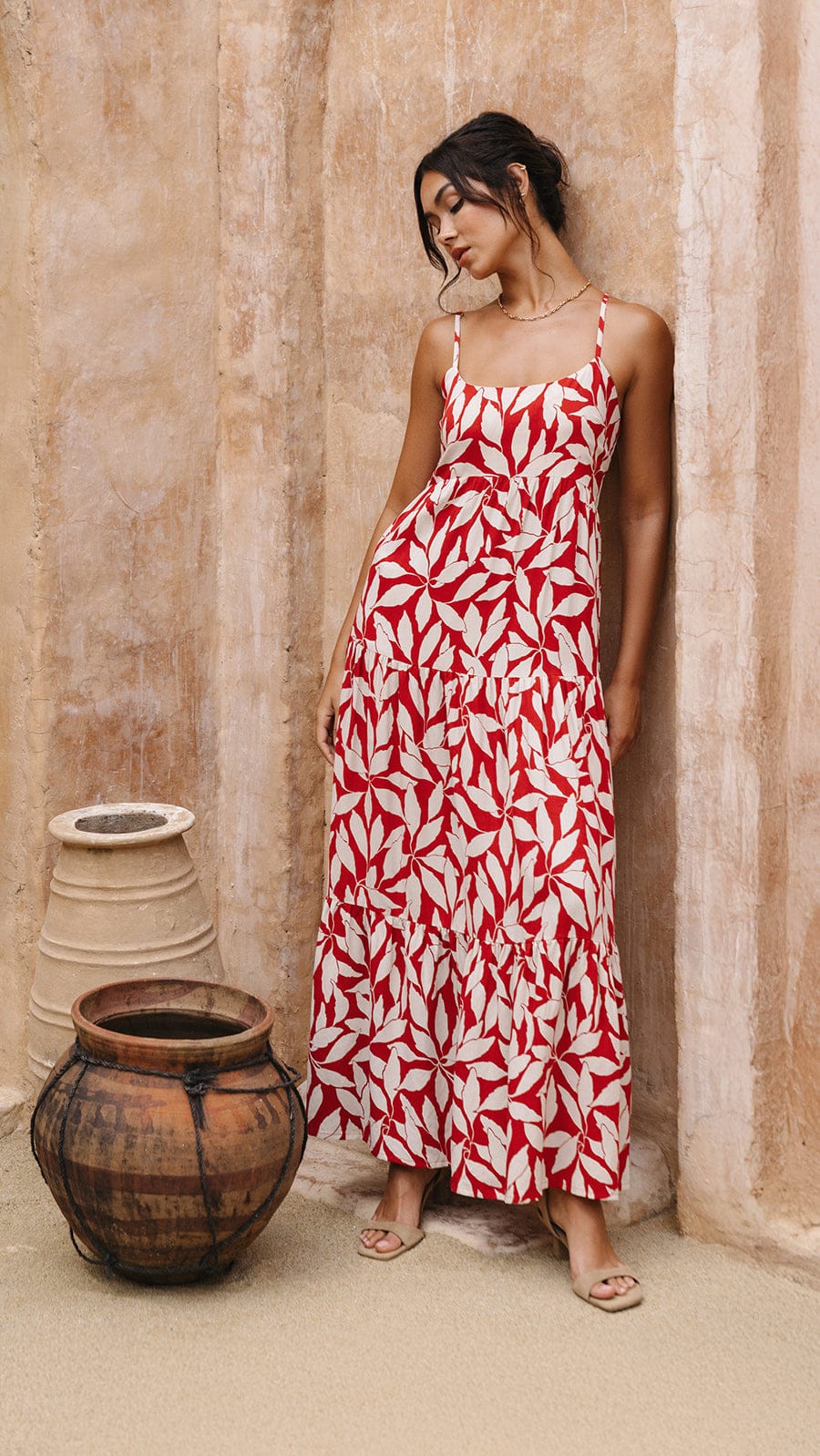 khushclothing DRESSES The Lifestyle Heiva Maxi Dress - Laleen Red
