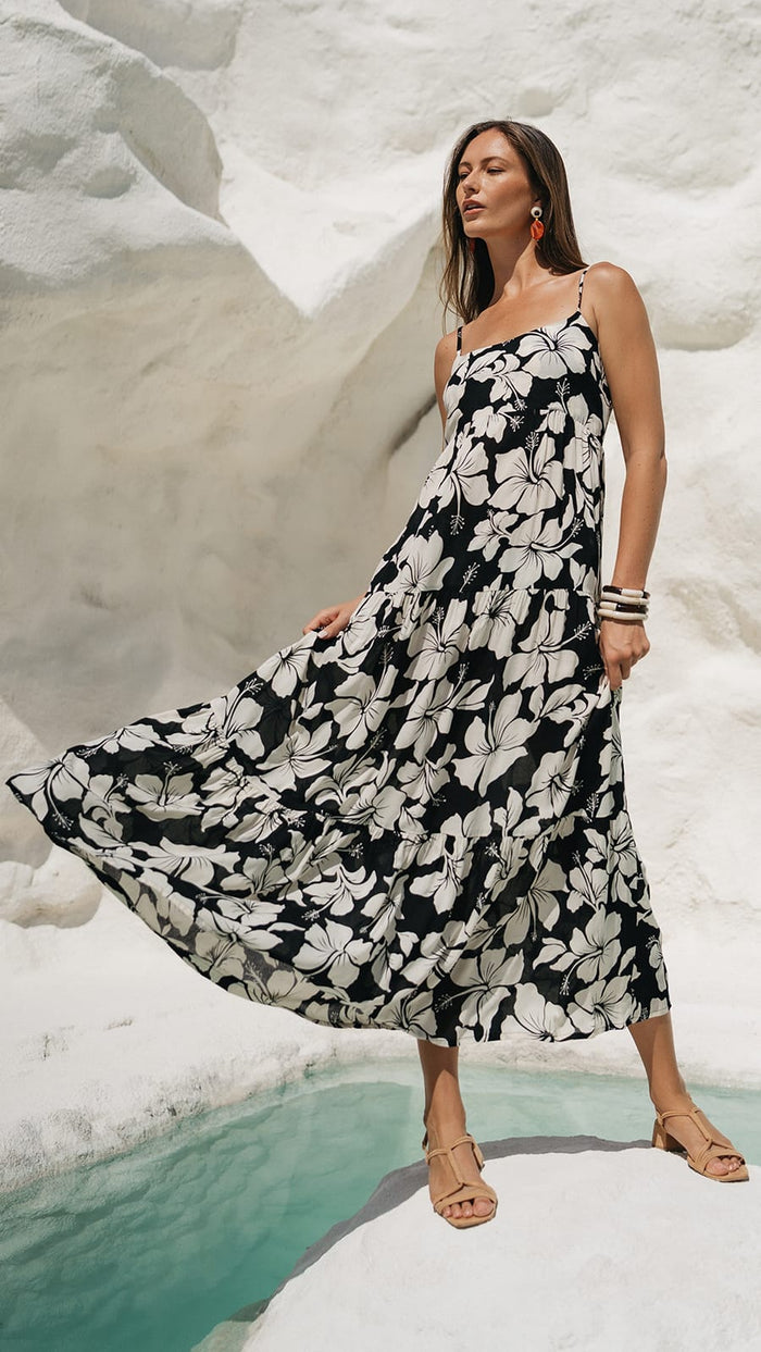 maxi dress clothing Organic Cotton Long Sleeve - Black Embrace sheer elegance and unparalleled comfort with the Hafsa dress It's All Her Own Brown