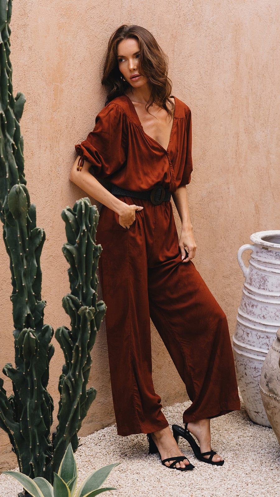 khushclothing JUMPSUITS All-in-one Amalfi Jumpsuit - Murky Syrah