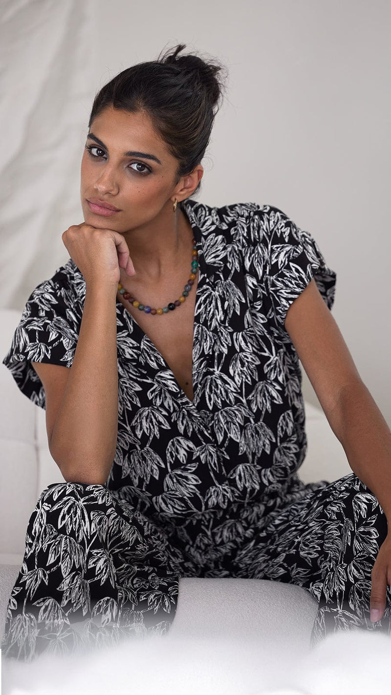 khushclothing JUMPSUITS Chela Muse Jumpsuit - Canopy Black