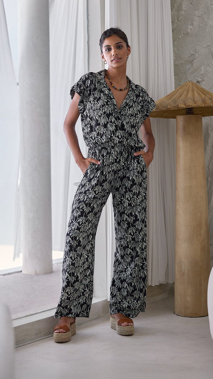 khushclothing JUMPSUITS Chela Muse Jumpsuit - Canopy Black