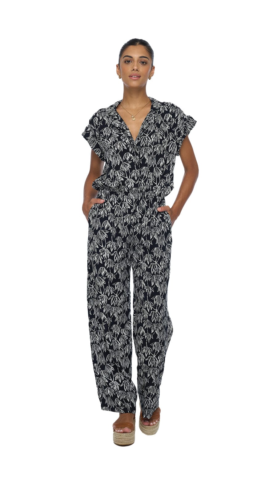 khushclothing JUMPSUITS Chela Muse Jumpsuit - Canopy Black