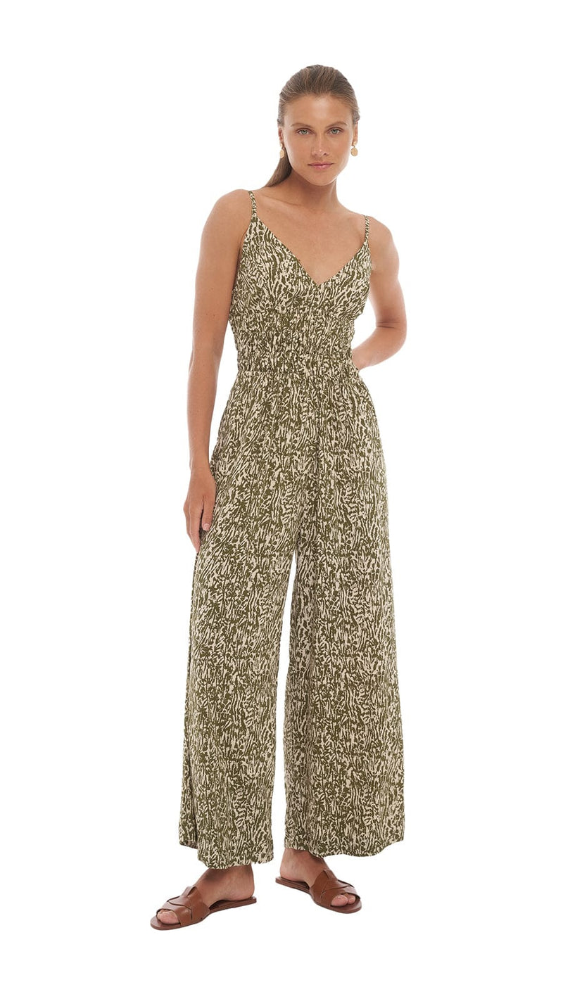 khushclothing JUMPSUITS Loose Bottom Fit Opal Jumpsuit - Woodsy Chive