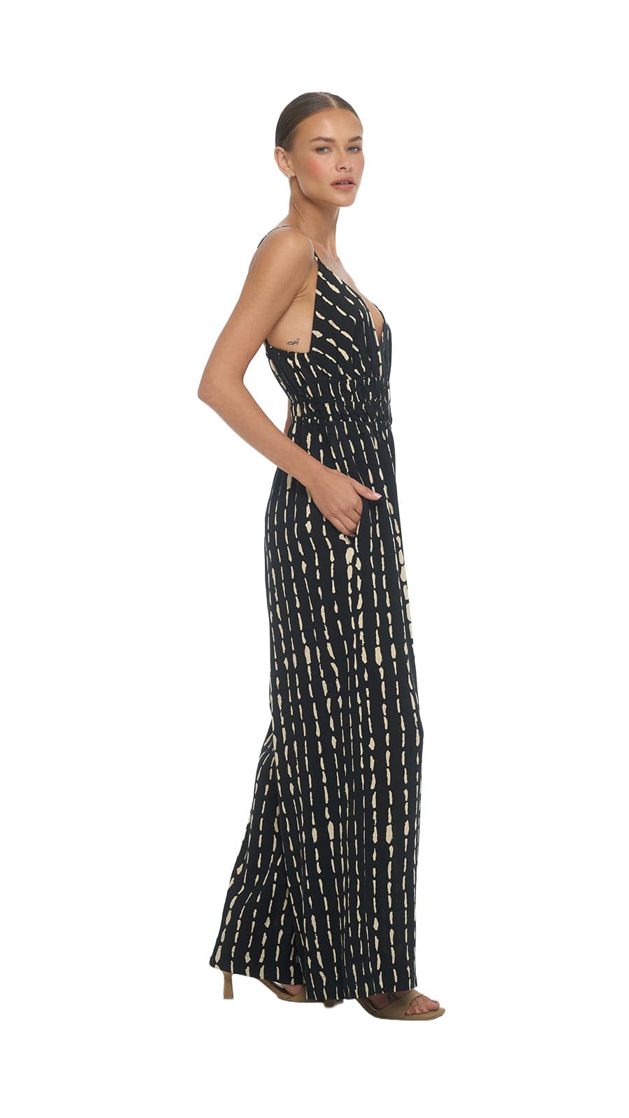 khushclothing JUMPSUITS Perola Muse Jumpsuit - Current Black