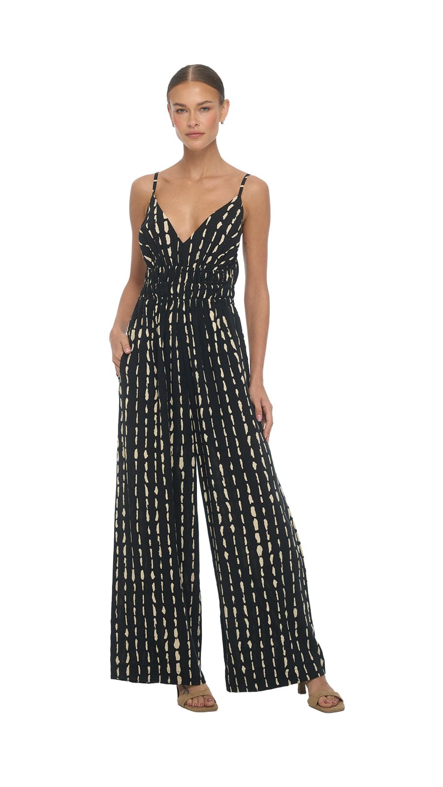 khushclothing JUMPSUITS Perola Muse Jumpsuit - Current Black