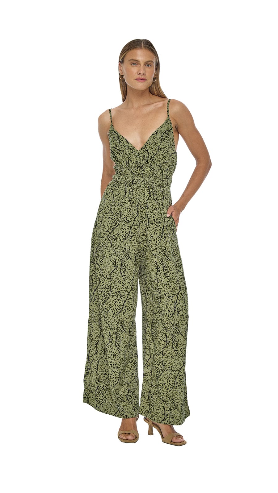 khushclothing JUMPSUITS Perola Muse Jumpsuit - Savanae Olive