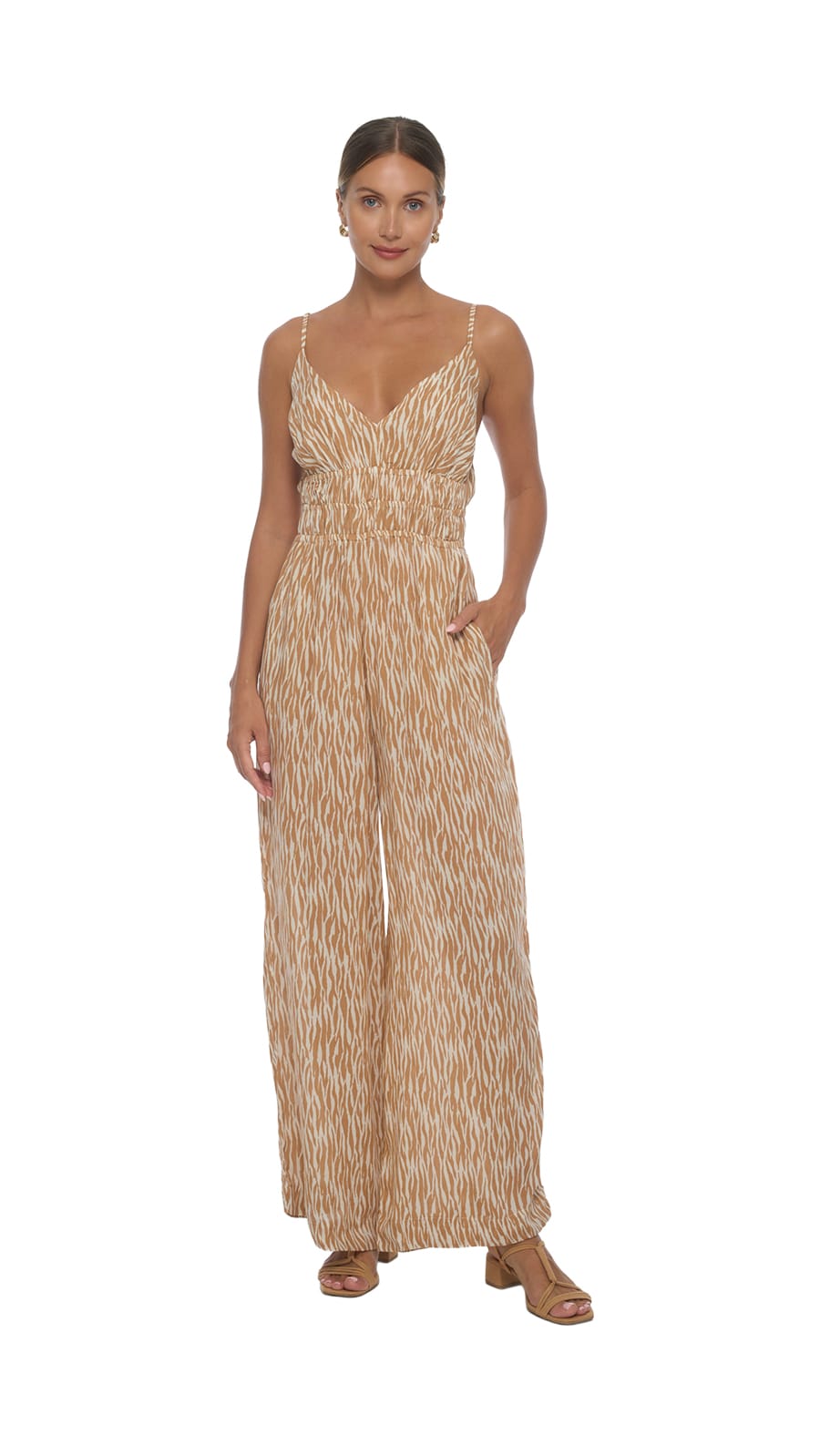 khushclothing JUMPSUITS Perola Muse Jumpsuit - Wild Caramel