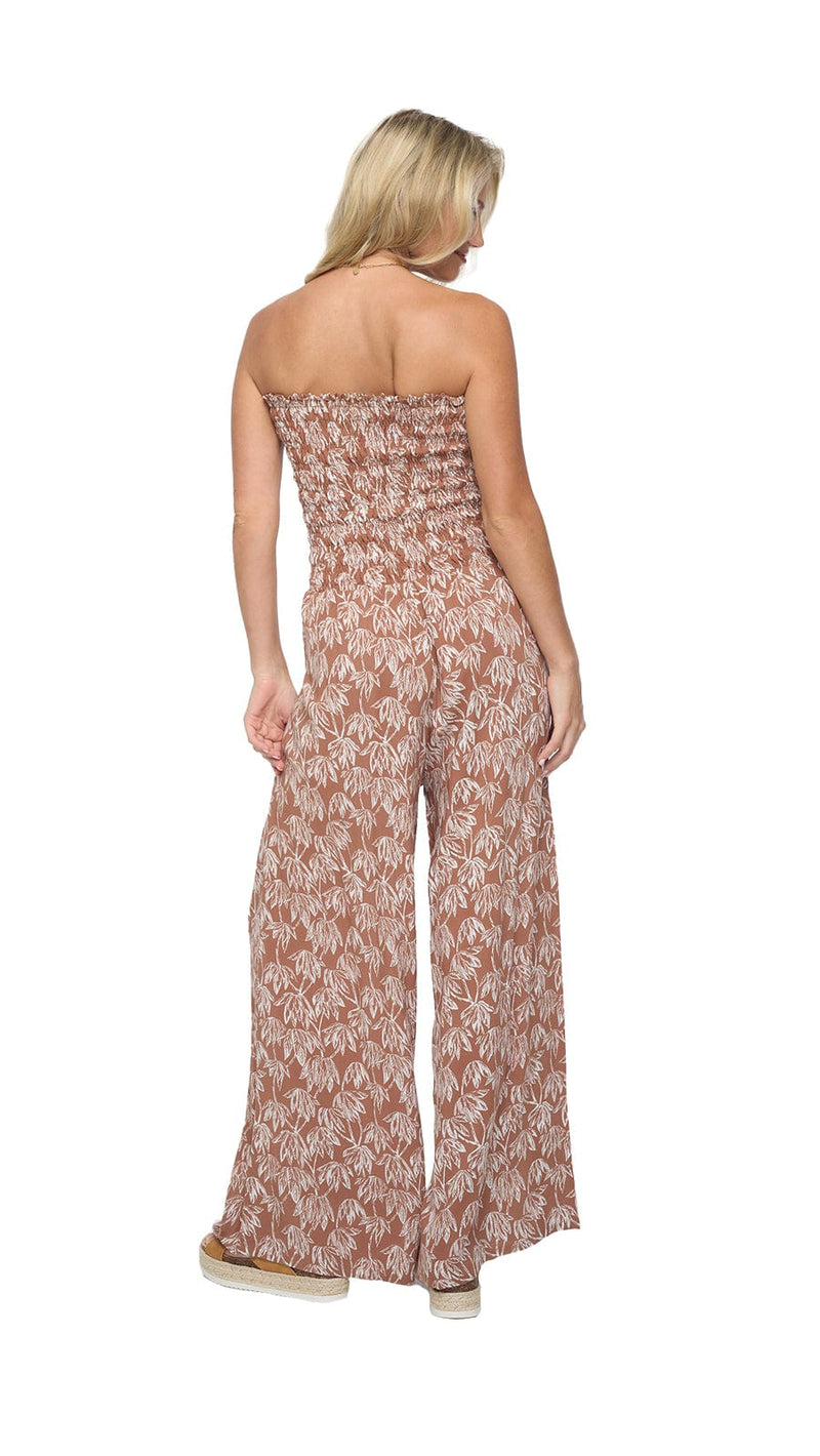 khushclothing JUMPSUITS Smocked Top Lawai Jumpsuit - Canopy Brown