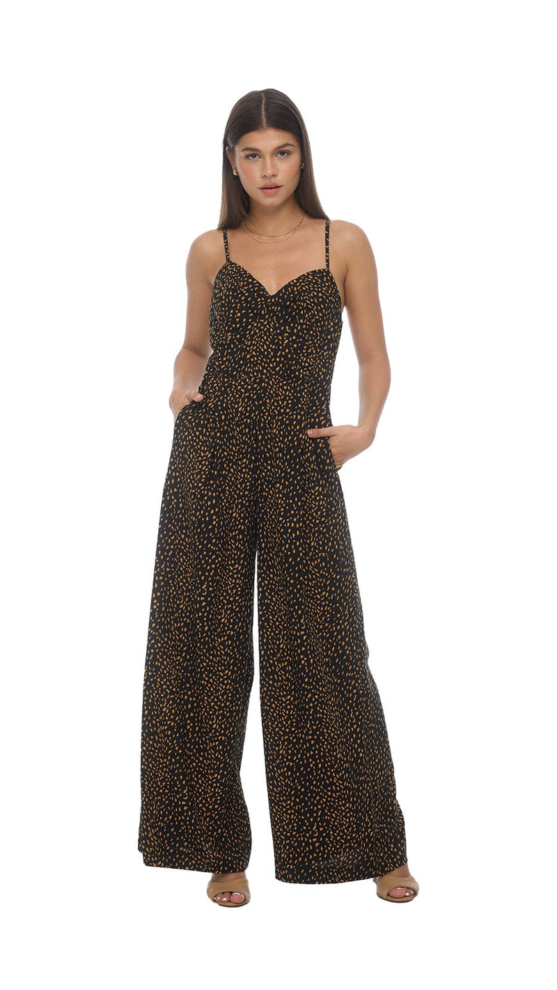 khushclothing JUMPSUITS Tropical Morena Jumpsuit - Granelli Black