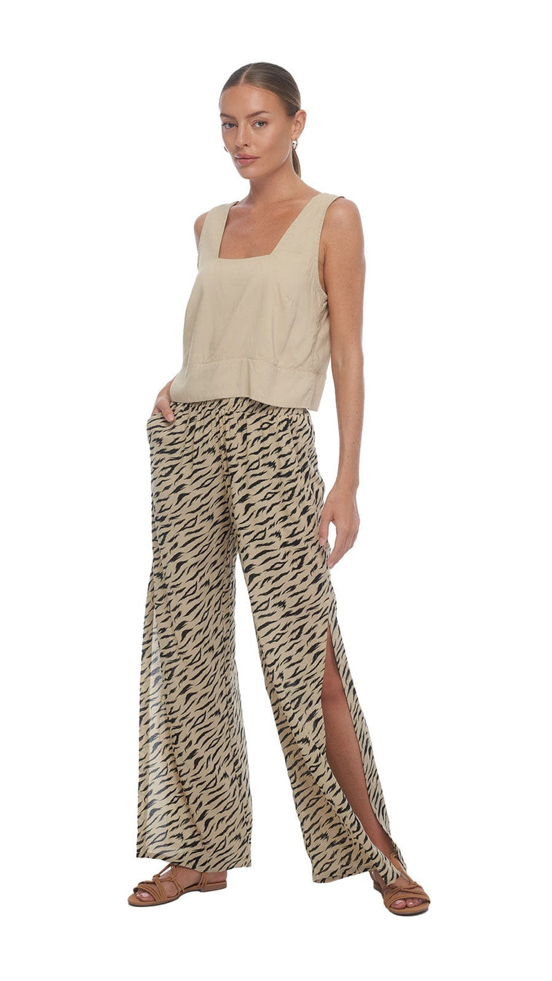 khushclothing PANTS Blooming Mahana Pants - Jungle Beige