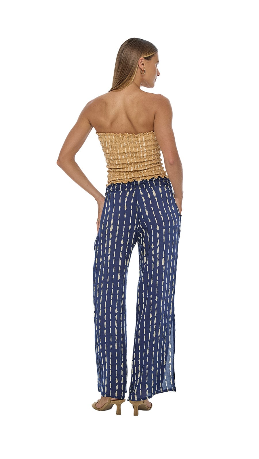 khushclothing PANTS Flor de Malta Pants - Current Navy