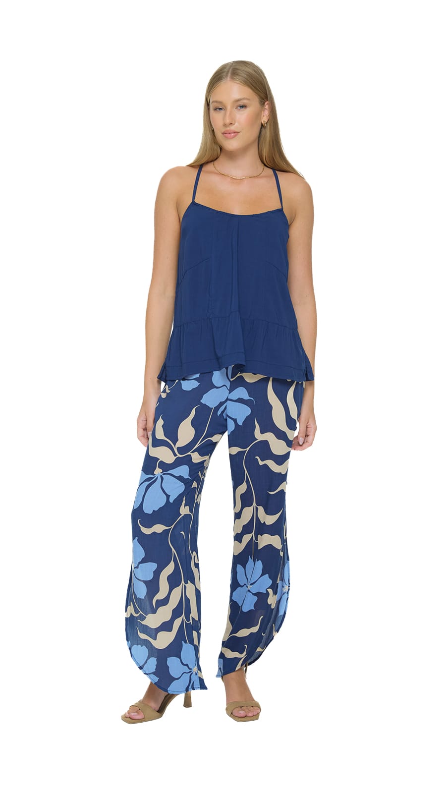 khushclothing PANTS Haven Pants - Fleur Navy