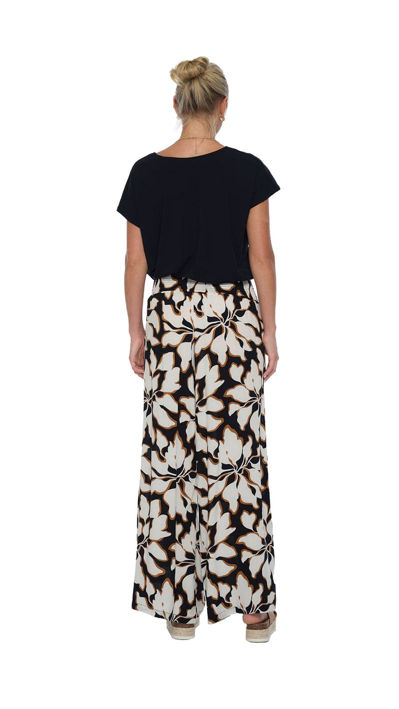 khushclothing PANTS Wide Leg Johanna Pants - Bloomtide Black