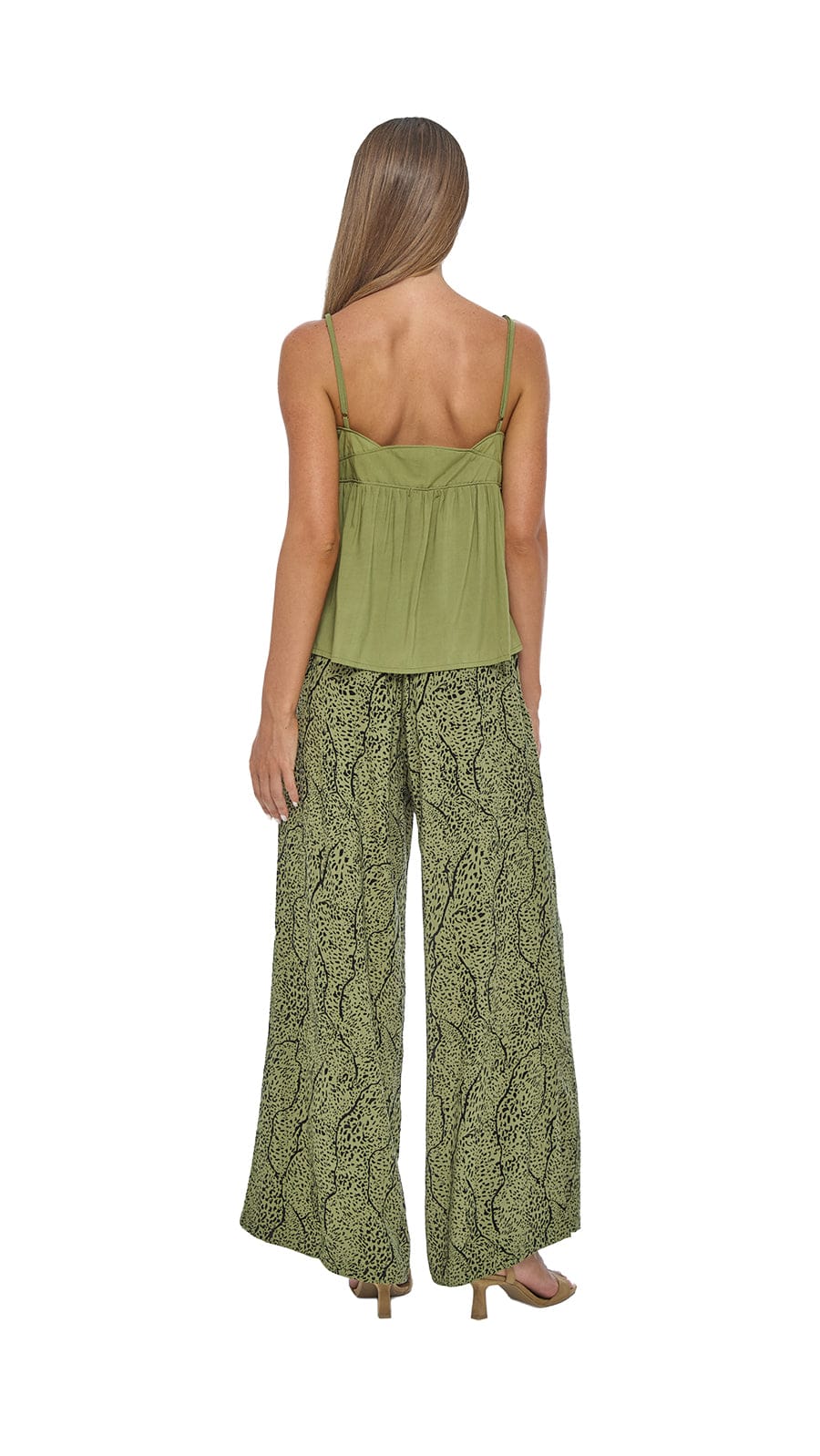 khushclothing PANTS Wide Leg Johanna Pants - Savanae Olive