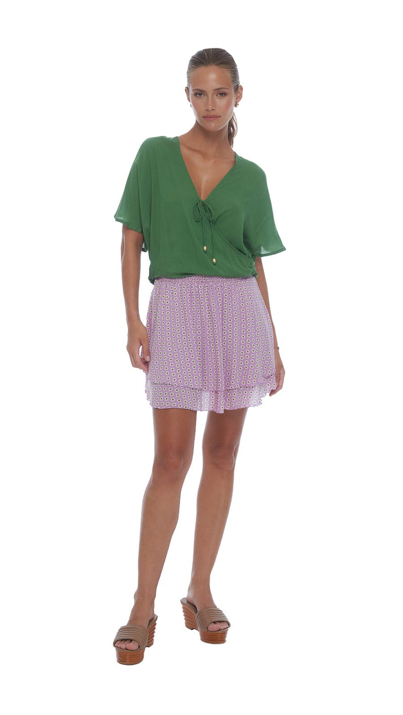 khushclothing SKIRT Mini Skirt Haumana - Blooming Peony