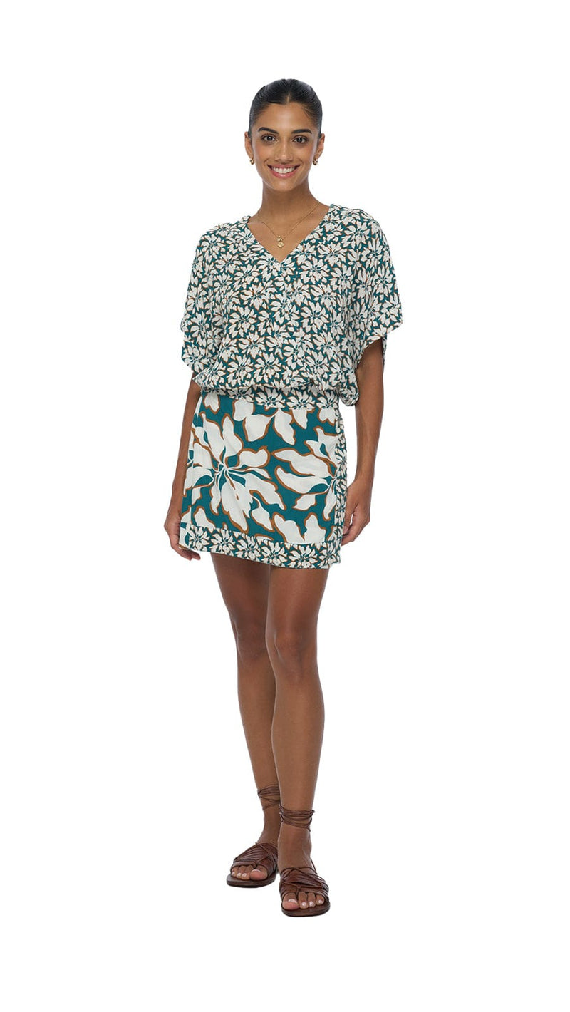 khushclothing TOPS Adora Top - Bloomcrest Petrol