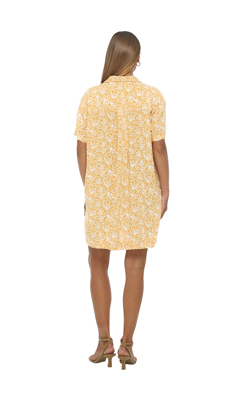 khushclothing TOPS Button Down Mini Shirt Dress Azuris - Lysoria Yellow