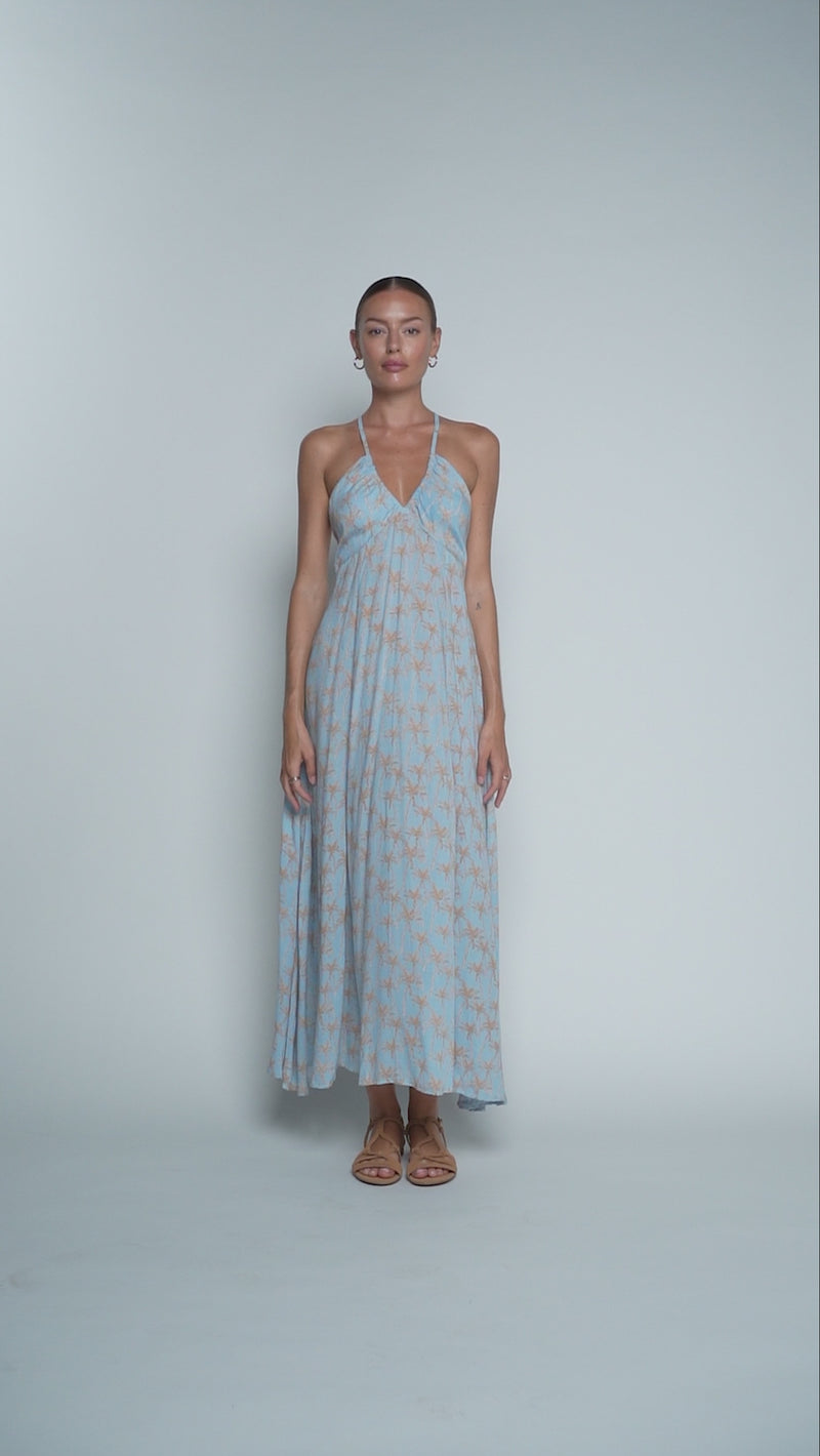 Sky Blue Larch Maxi Dress