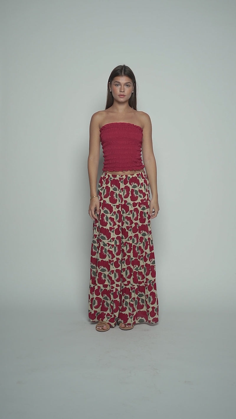 Belle Sole Skirt - Fiore Cherry