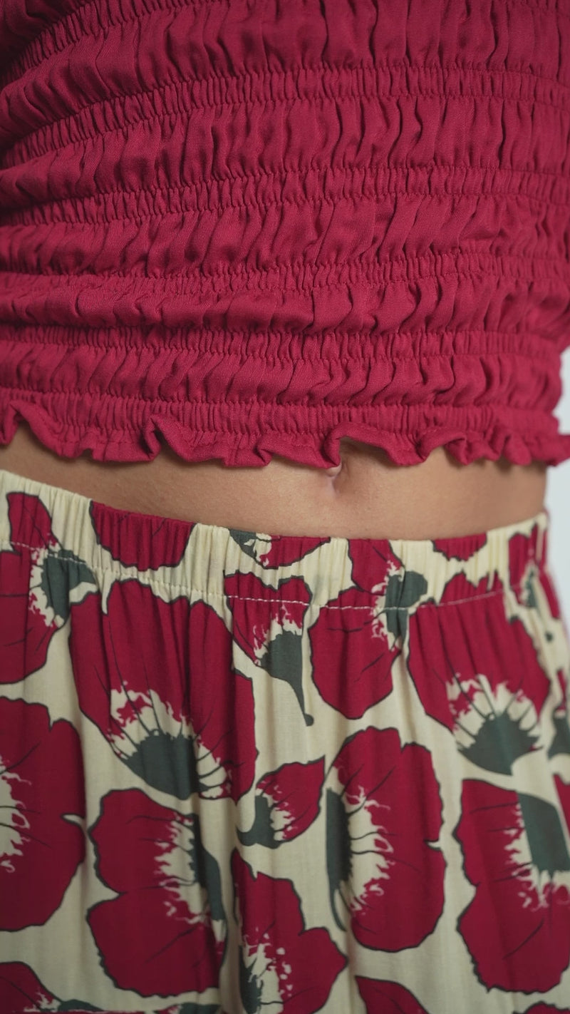 Belle Sole Skirt - Fiore Cherry