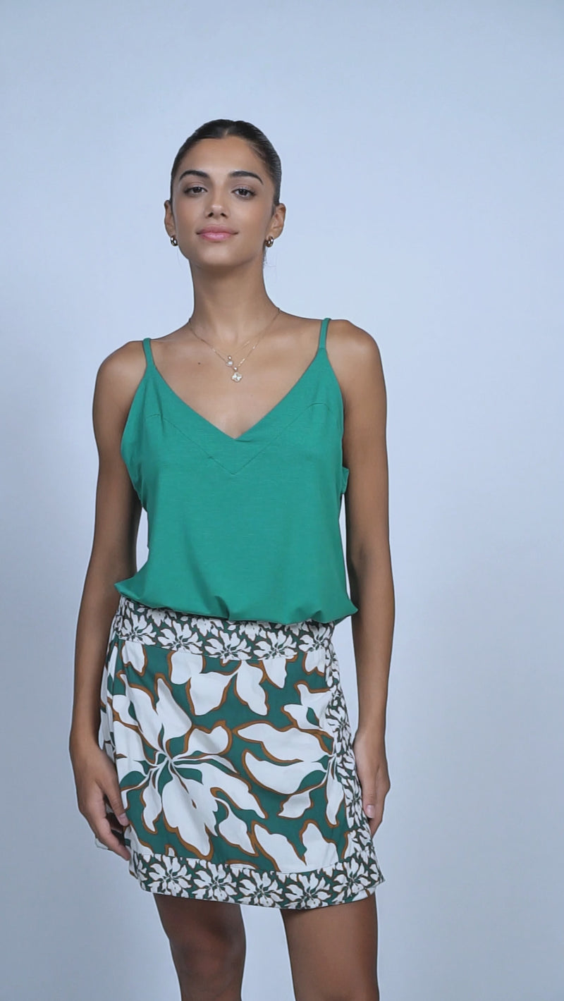Begonia Skirt - Blooms Petrol