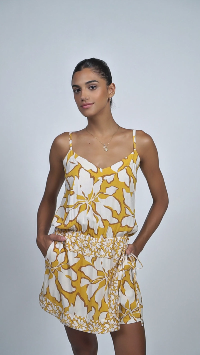 Calista Romper - Blooms Amber