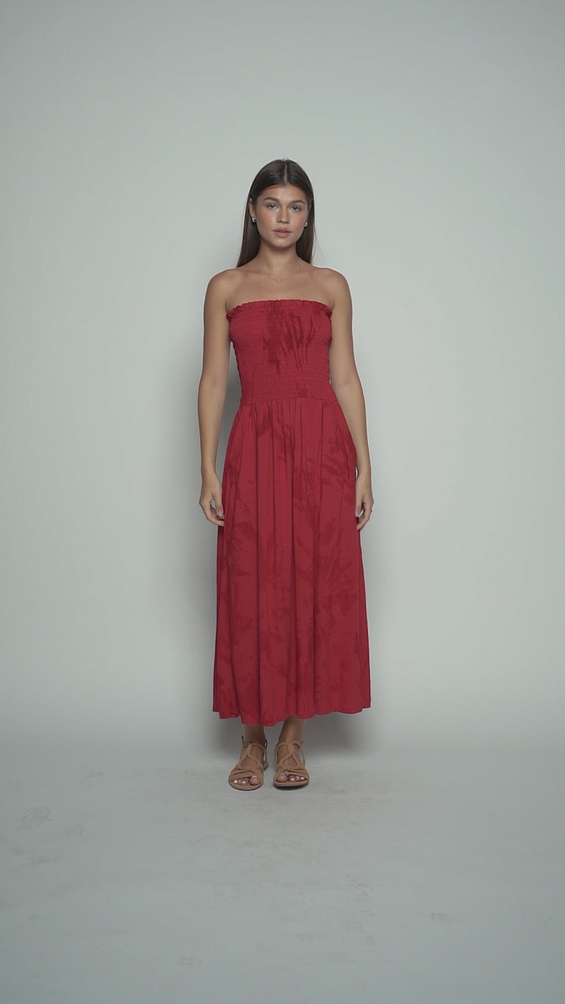 Portofino Midi Dress - Murky Scarlet