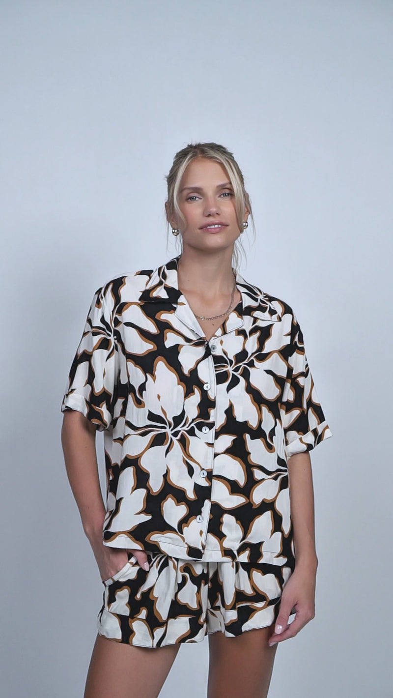 Shorts Mar - Bloomtide Black