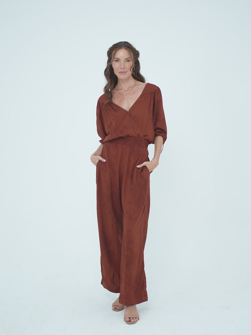 All-in-one Amalfi Jumpsuit - Murky Syrah