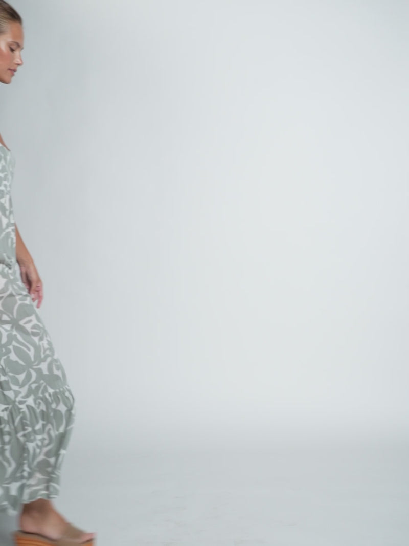 The Lifestyle Heiva Maxi Dress - Frangipani Silver