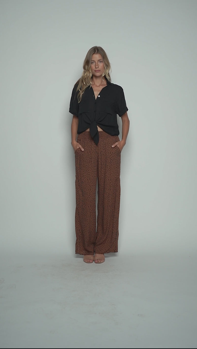 Blooming Mahana Pants - Granelli Cocoa