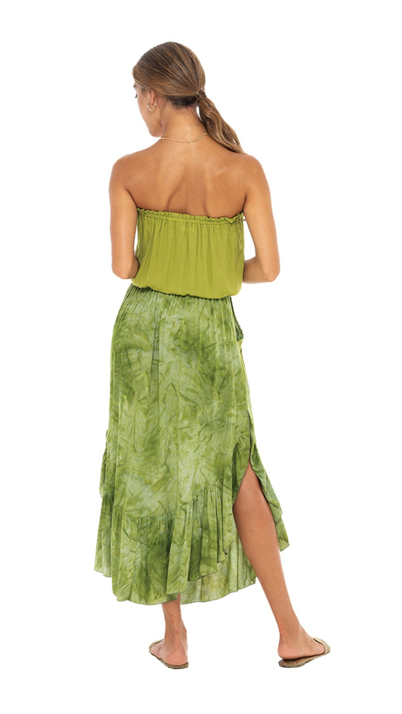 khushclothing Amor Amare Midi Skirt - Citrus Lime Green