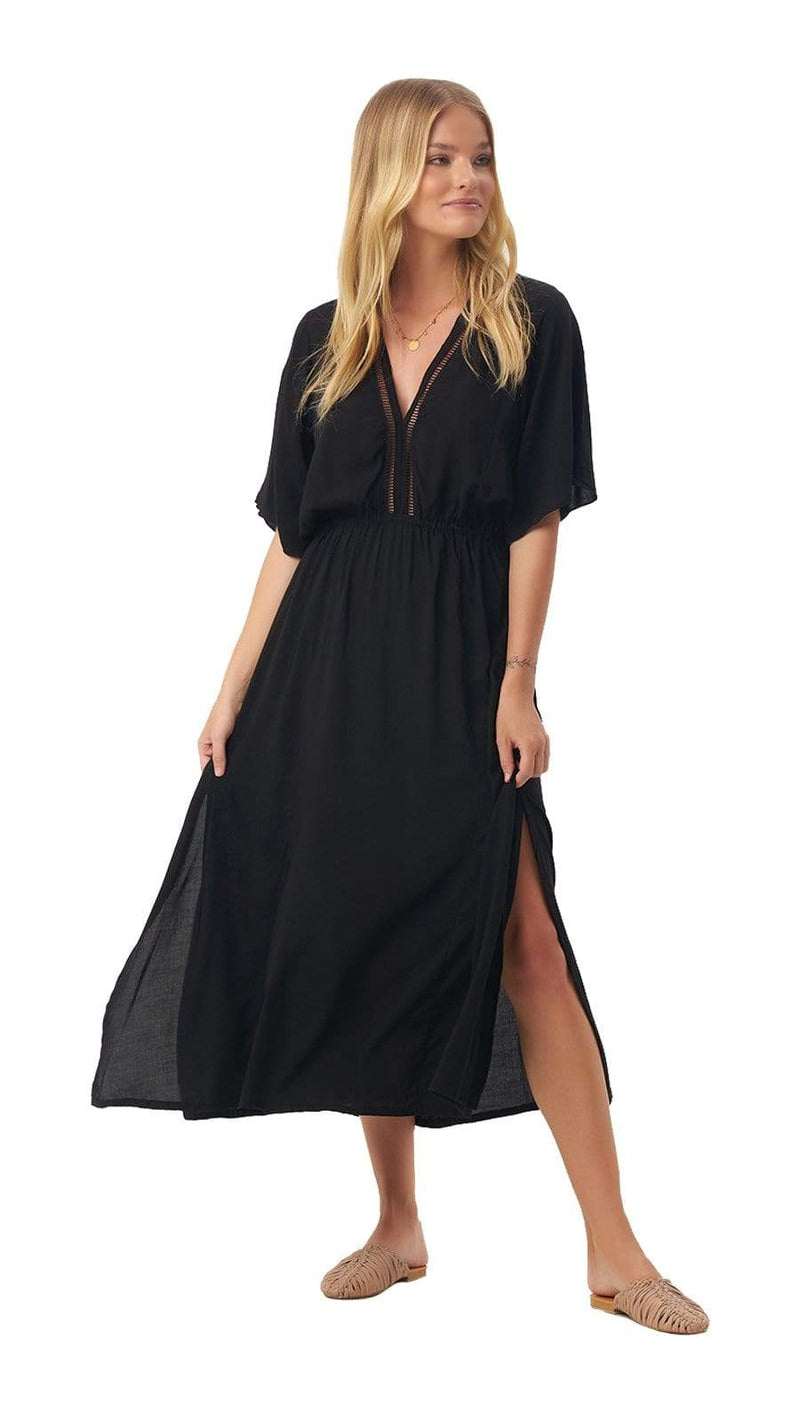 khushclothing DRESSES Resort Wear Midi Dress Savannah - Black