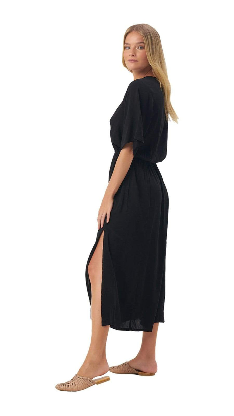 khushclothing DRESSES Resort Wear Midi Dress Savannah - Black